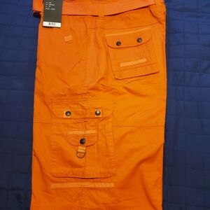 Knockout Cargo shorts Size 40 Orange New